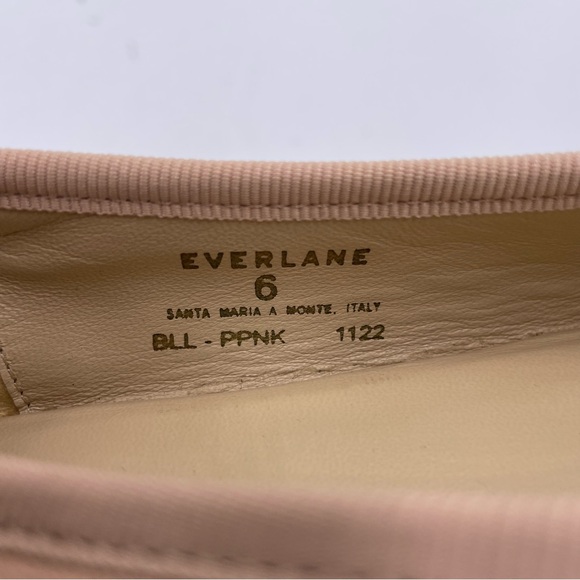 NEW Everlane Pink Italian Leather The Day Tie Ballet Flat in Size 6 - Picture 13 of 15